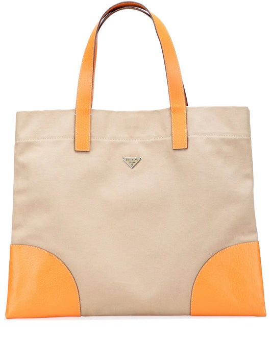 Pre-OwnedPrada Pre-Owned2000-2013 Cinghiale Trimmed Canapa tote bag