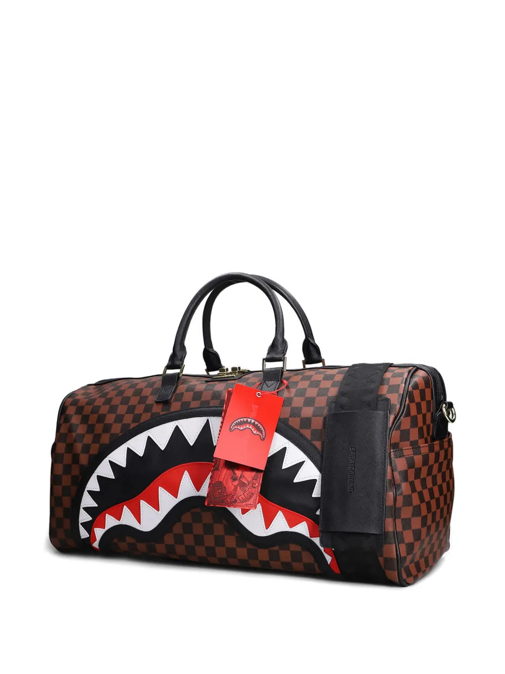 Spraygroundcheckerboard-pattern holdall