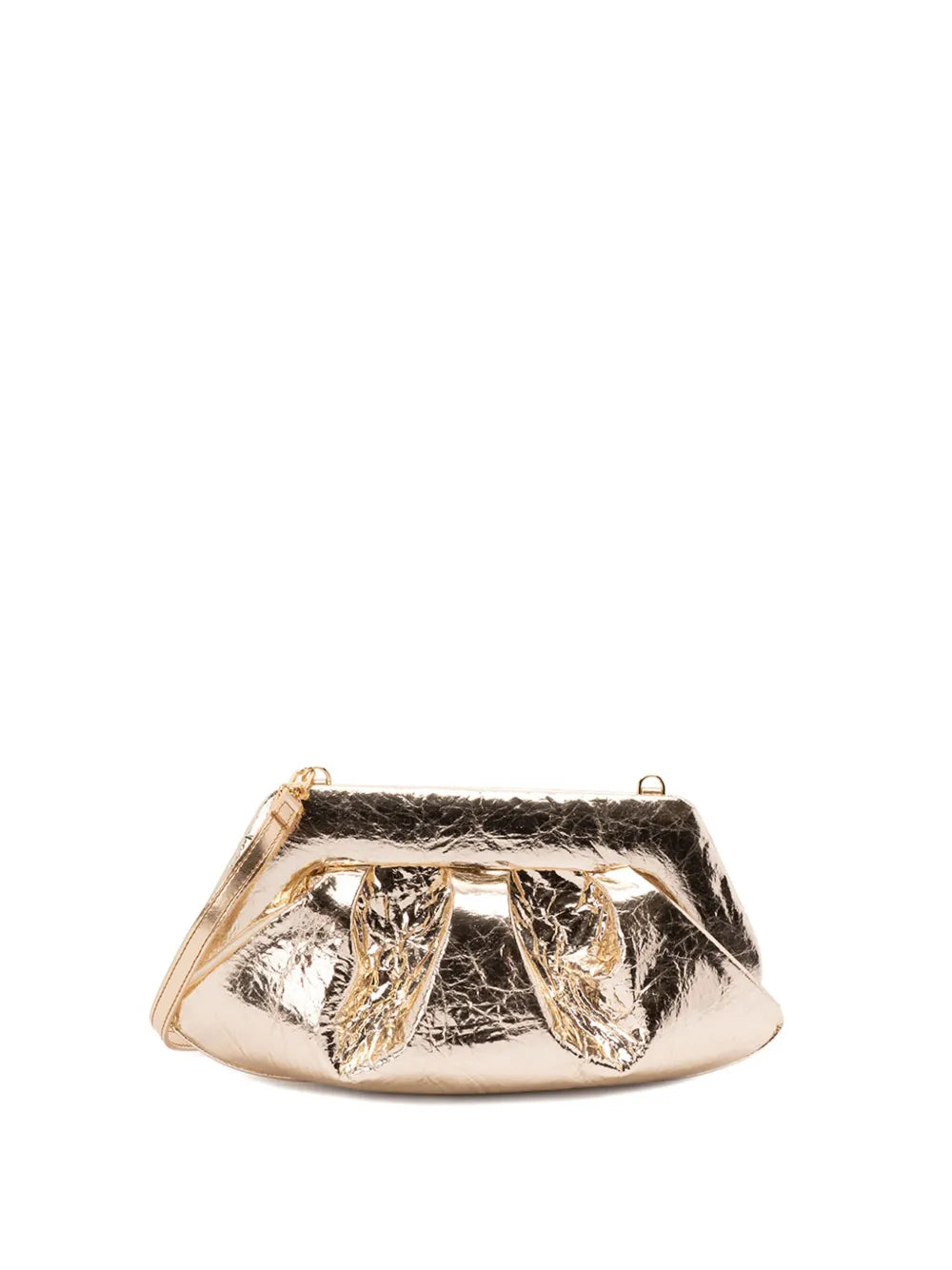 Themoirea Pineapple metallic-finish clutch bag