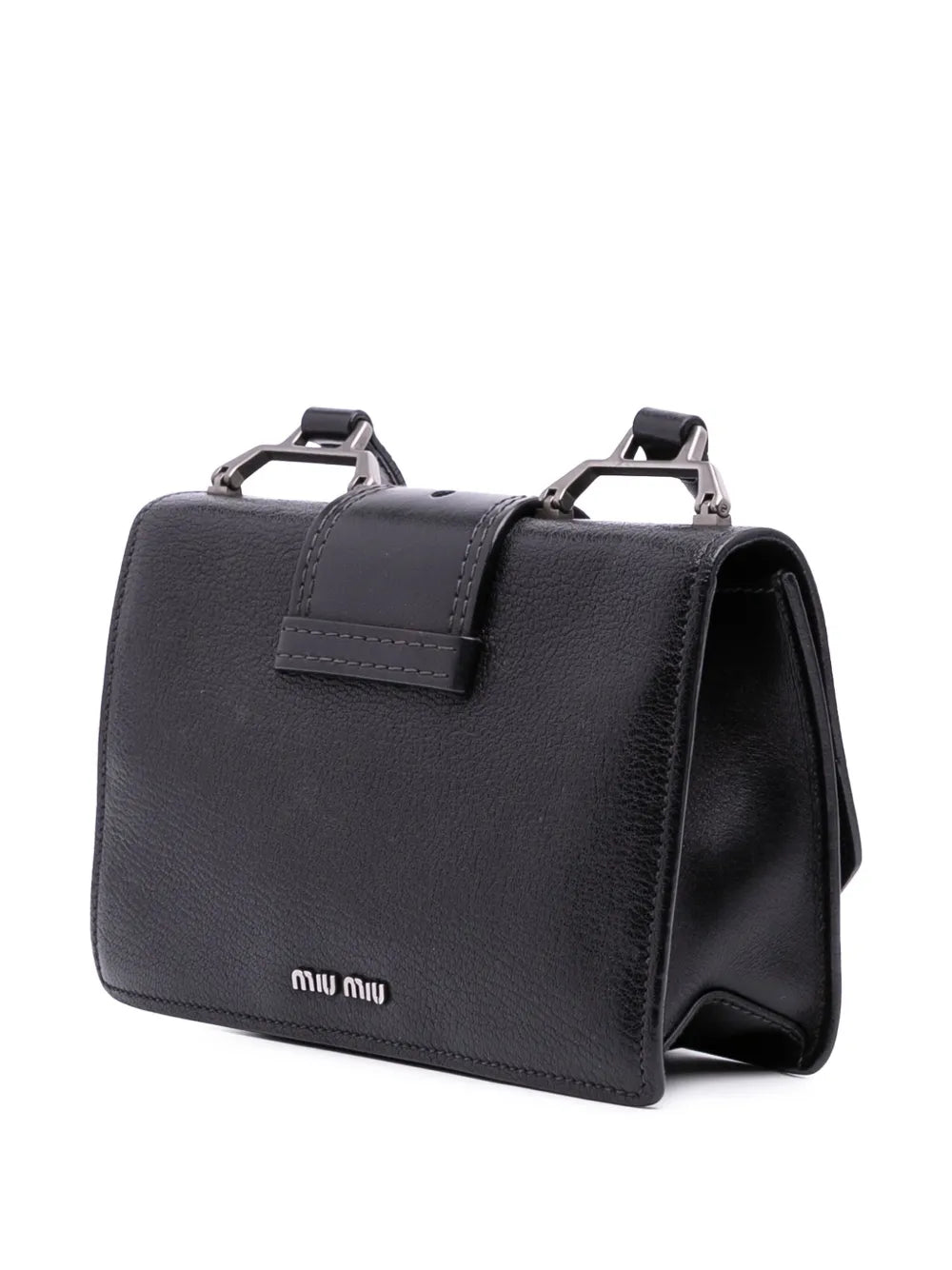 Pre-OwnedMiu Miu Pre-Owned2010-2025 Goatskin Madras Soft Calf Crystal Embellished crossbody bag
