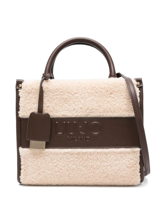 LIU JOshearling leather tote bag