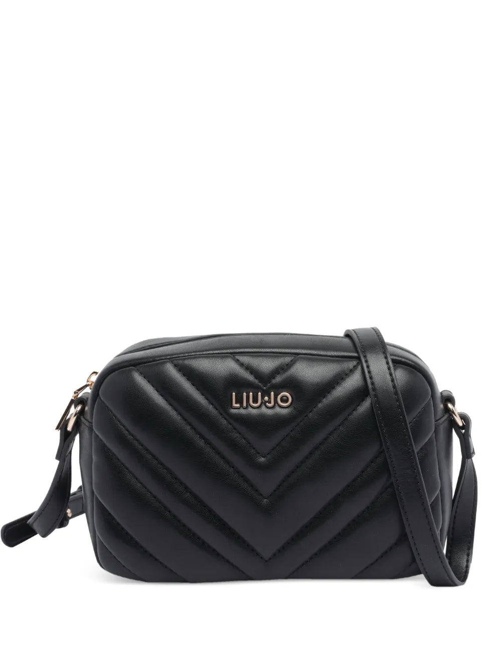 LIU JOquilted logo-plaque shoulder bag