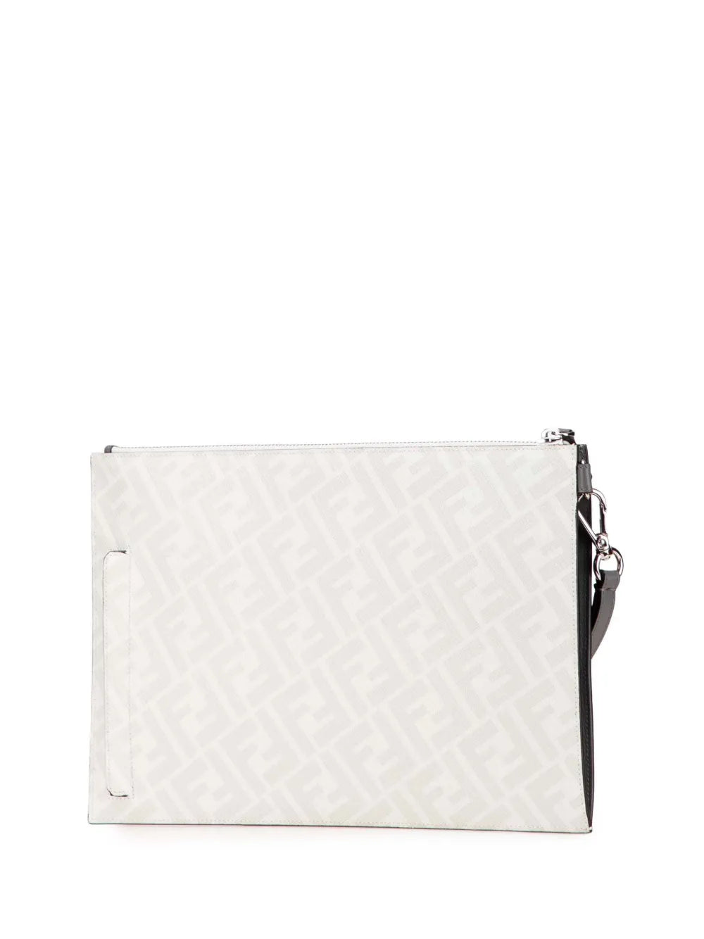 Pre-OwnedFendi Pre-Owned2010-2025 Zucca Coated Canvas FF 1974 Diagonal Vitello Liberty clutch bag
