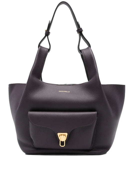 Coccinelleknotted-handle leather shoulder bag
