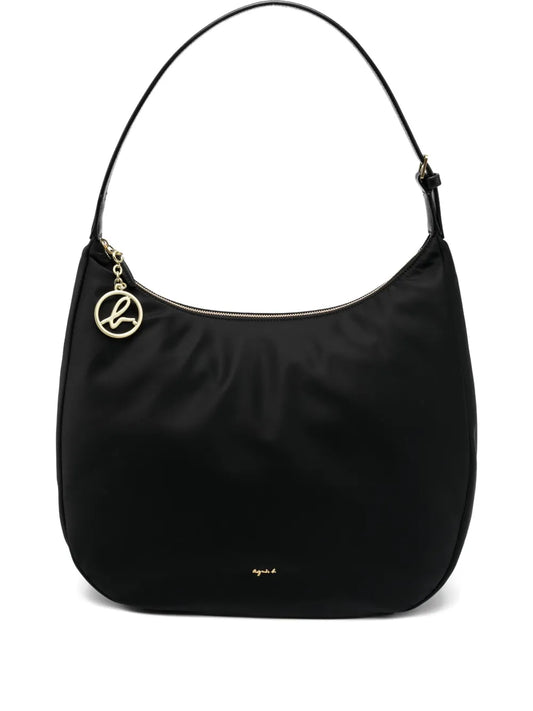agn b. large logo-plaque shoulder bag