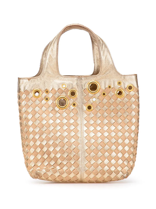 Pre-OwnedBottega Veneta Pre-Owned2000-2007 Calfskin Intrecciato Grommet handbag