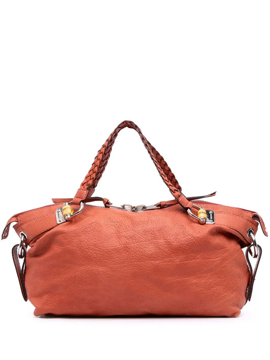 Pre-OwnedGucci Pre-Owned2016-2025 Medium Leather Bamboo Bar tote bag