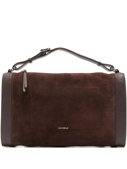 Coccinellesuede panelled tote bag