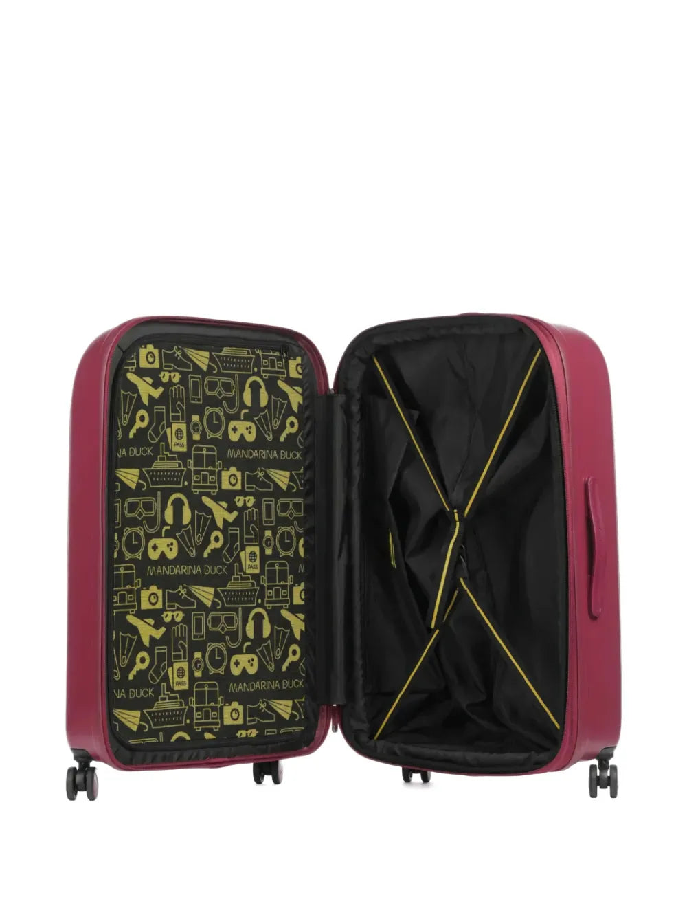 Mandarina Ducklarge Logoduck ribbed trolley suitcase
