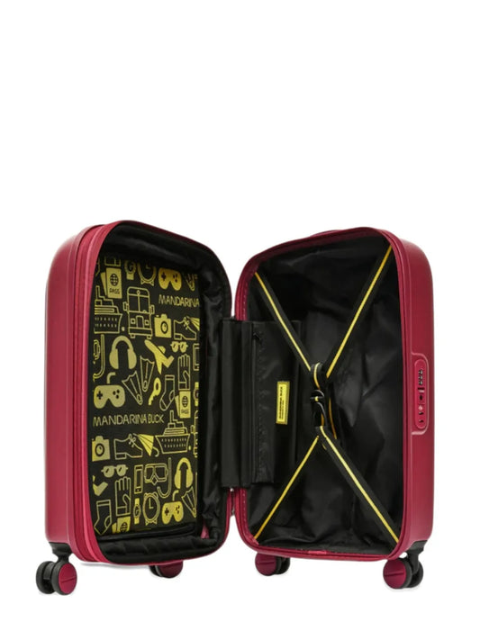 Mandarina DuckLogoduck ribbed trolley suitcase