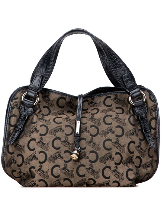 Pre-OwnedCeline Pre-Owned2007 C Carriage Canvas Bittersweet hobo bag