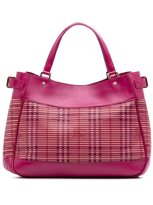Pre-OwnedBurberry Pre-Owned2018-2023 Haymarket Check Coated Canvas Ravensdon tote bag
