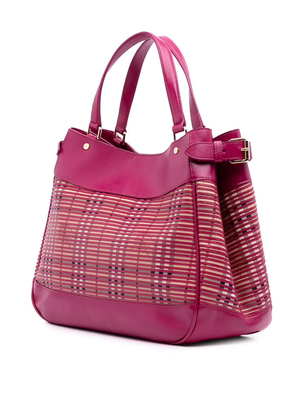 Pre-OwnedBurberry Pre-Owned2018-2023 Haymarket Check Coated Canvas Ravensdon tote bag