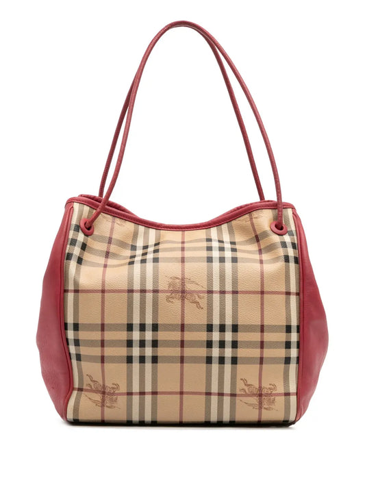 Pre-OwnedBurberry Pre-Owned2000-2017 Small Haymarket Check Coated Canvas Canterbury tote bag