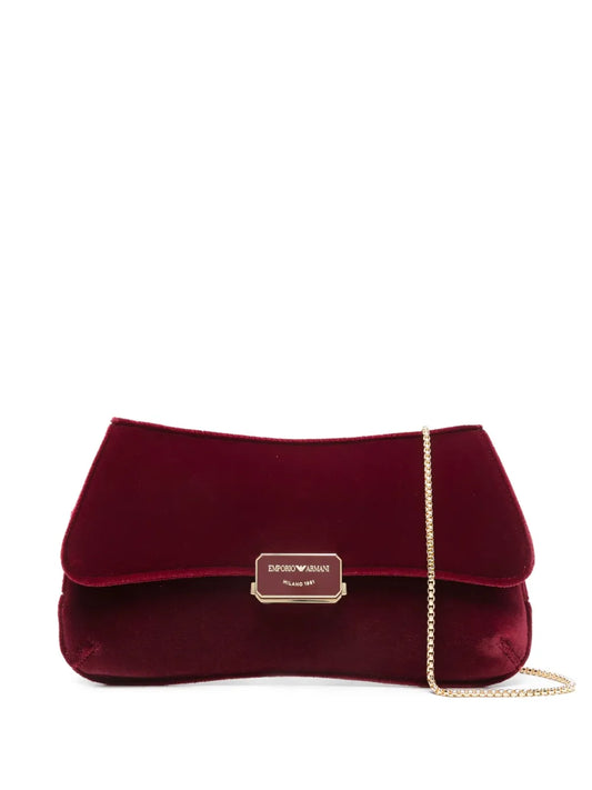 Emporio Armanilogo-plaque clutch bag