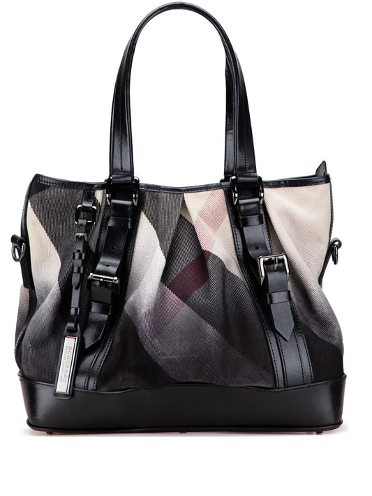Pre-OwnedBurberry Pre-Owned2000-2017 Mega Check Canvas Lowry satchel