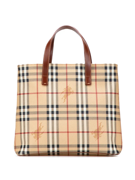 Pre-OwnedBurberry Pre-Owned2000-2017 Haymarket Check Coated Canvas tote bag