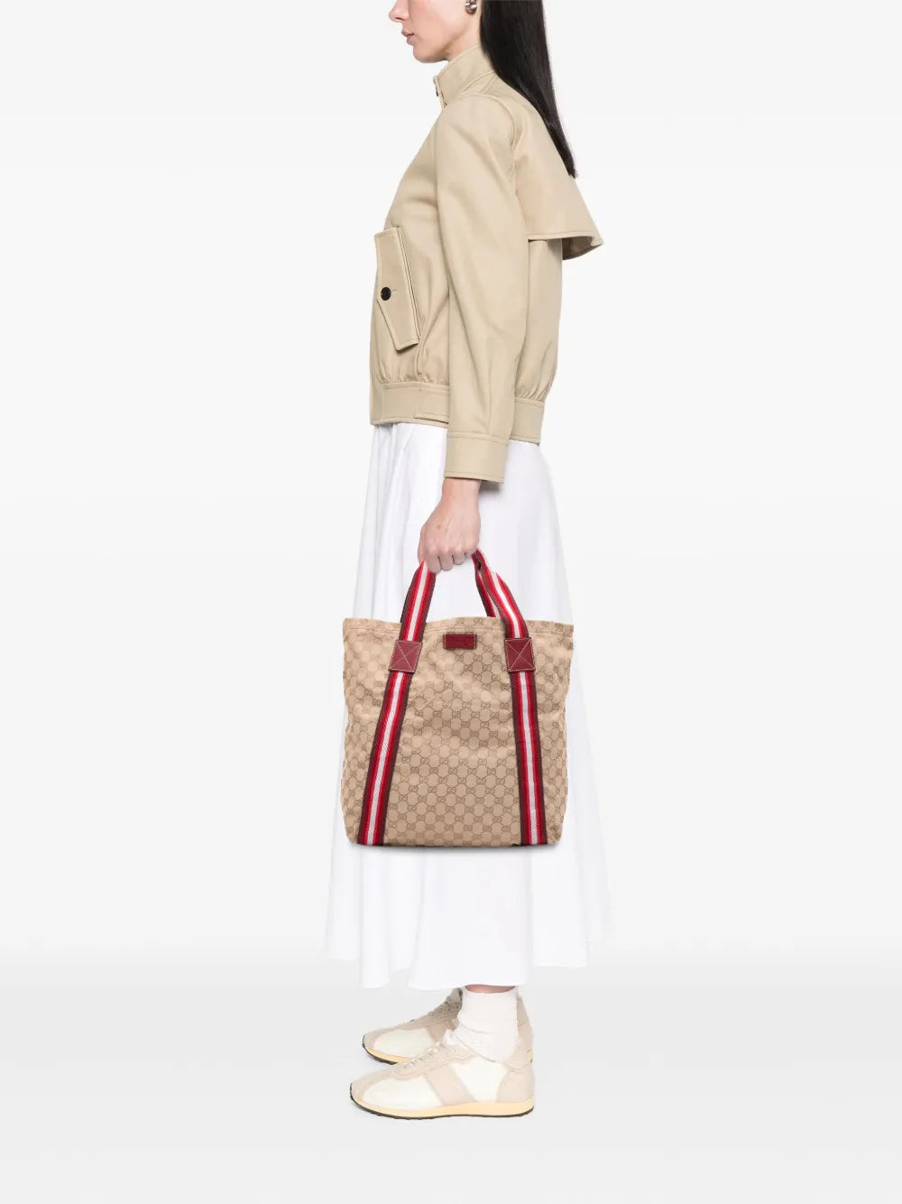 Pre-OwnedGucci Pre-Owned2016-2025 GG Canvas Web tote bag