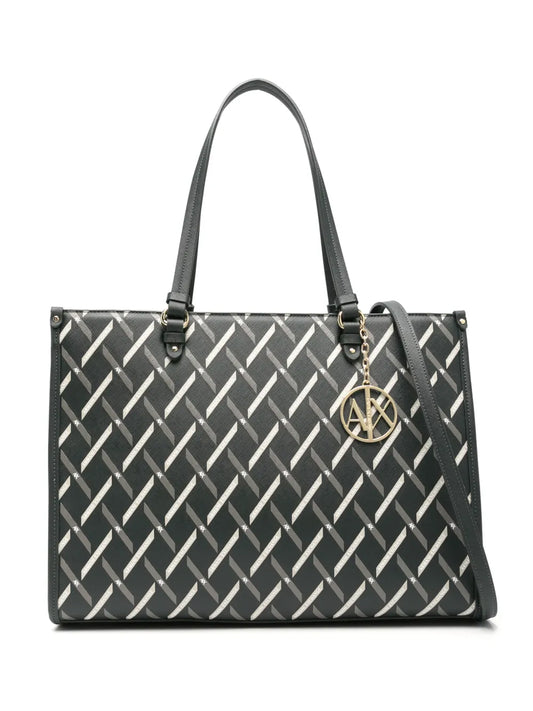 Armani Exchangegeometric-pattern tote bag