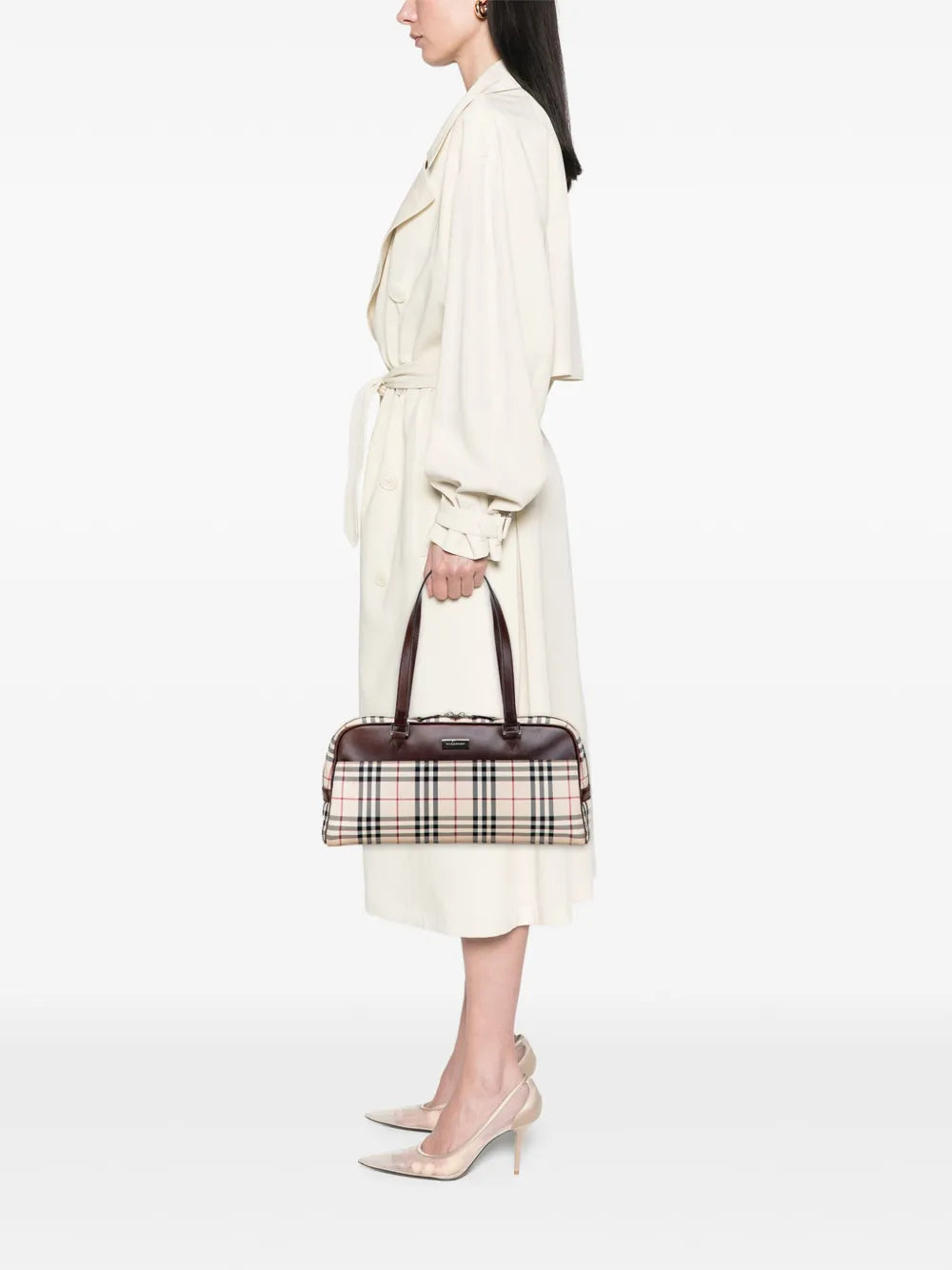 Pre-OwnedBurberry Pre-Owned2000-2017 House Check Canvas shoulder bag
