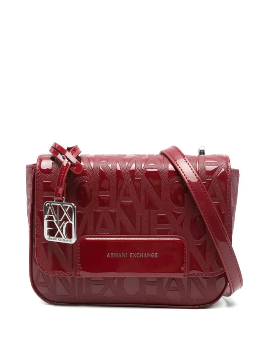 Armani Exchangedebossed-logo mini crossbody bag