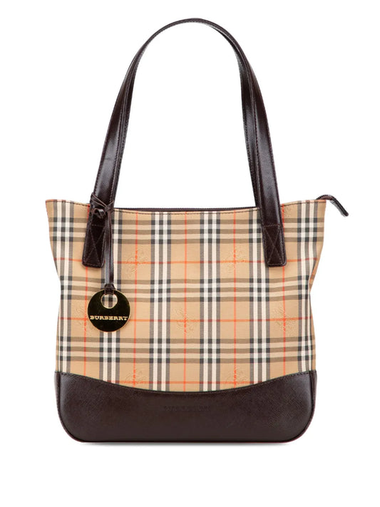 Pre-OwnedBurberry Pre-Owned2000-2017 Haymarket Check Canvas tote bag