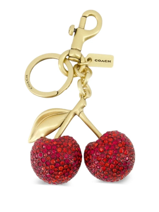 Coachcherry-motif bag charm
