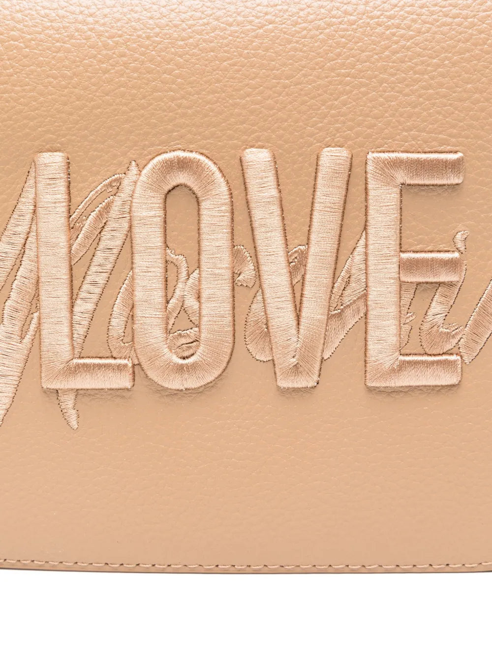 Love Moschinologo-embroidered studded crossbody bag