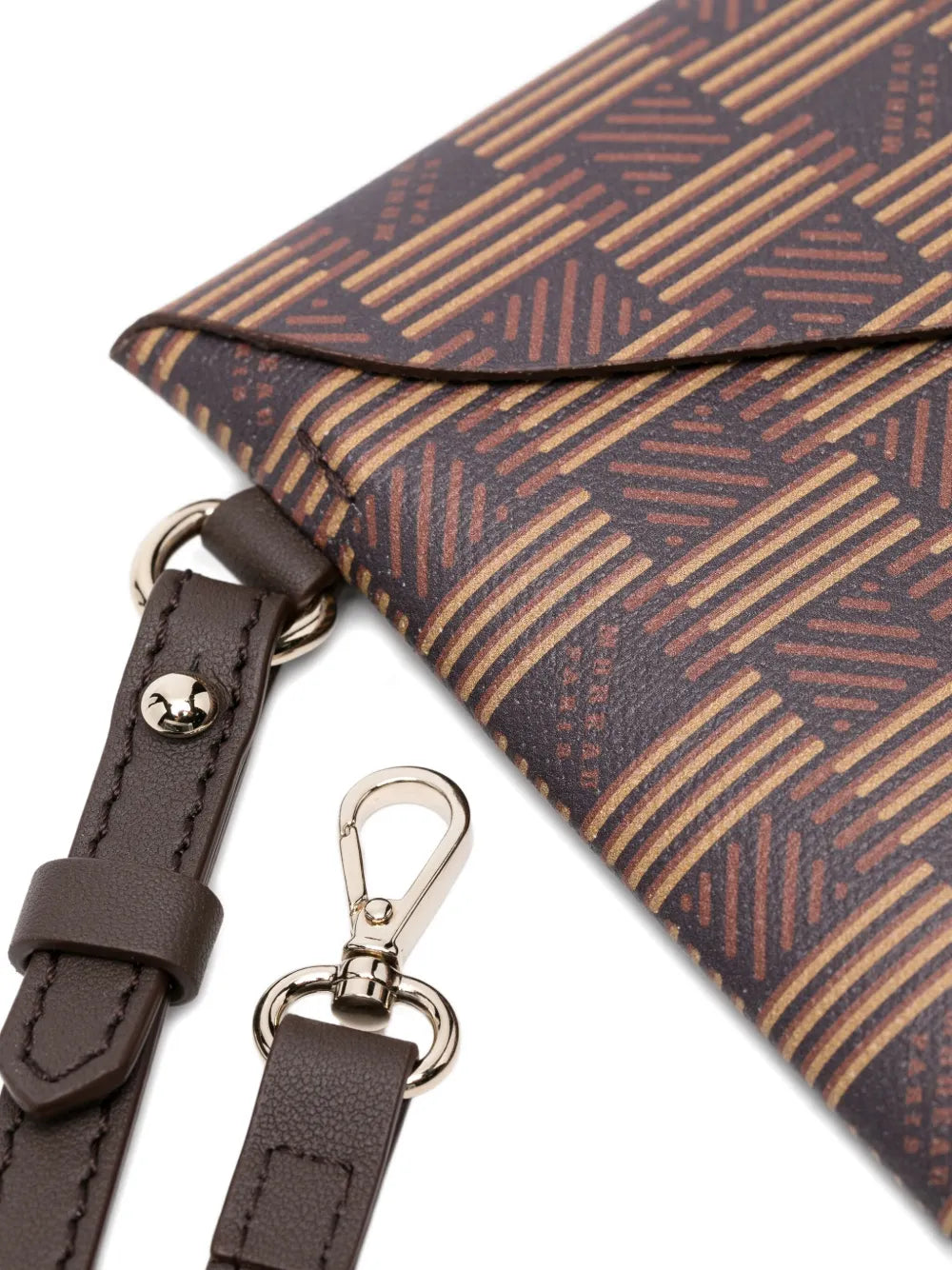 Moreaugeometric-pattern clutch bag
