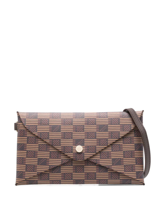 Moreaugeometric-pattern clutch bag