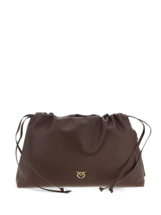 PINKOsmooth leather clutch bag