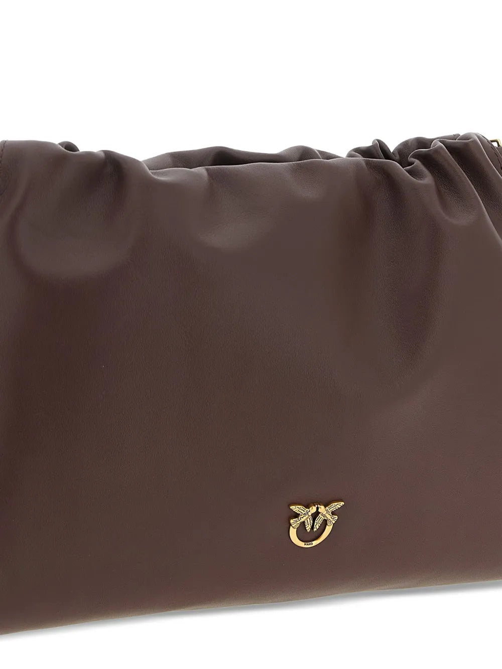 PINKOsmooth leather clutch bag