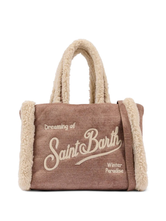 MC2 Saint Barthembroidery faux-fur bag