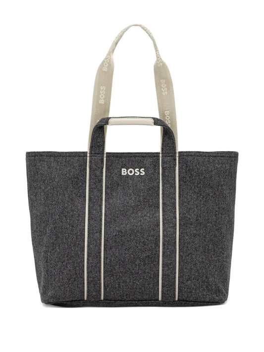 BOSSlogo-detail tote bag