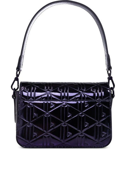 Lacostegeometric-pattern shoulder bag