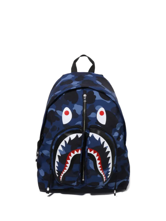 New SeasonA BATHING APEamouflage-pattern shark backpack