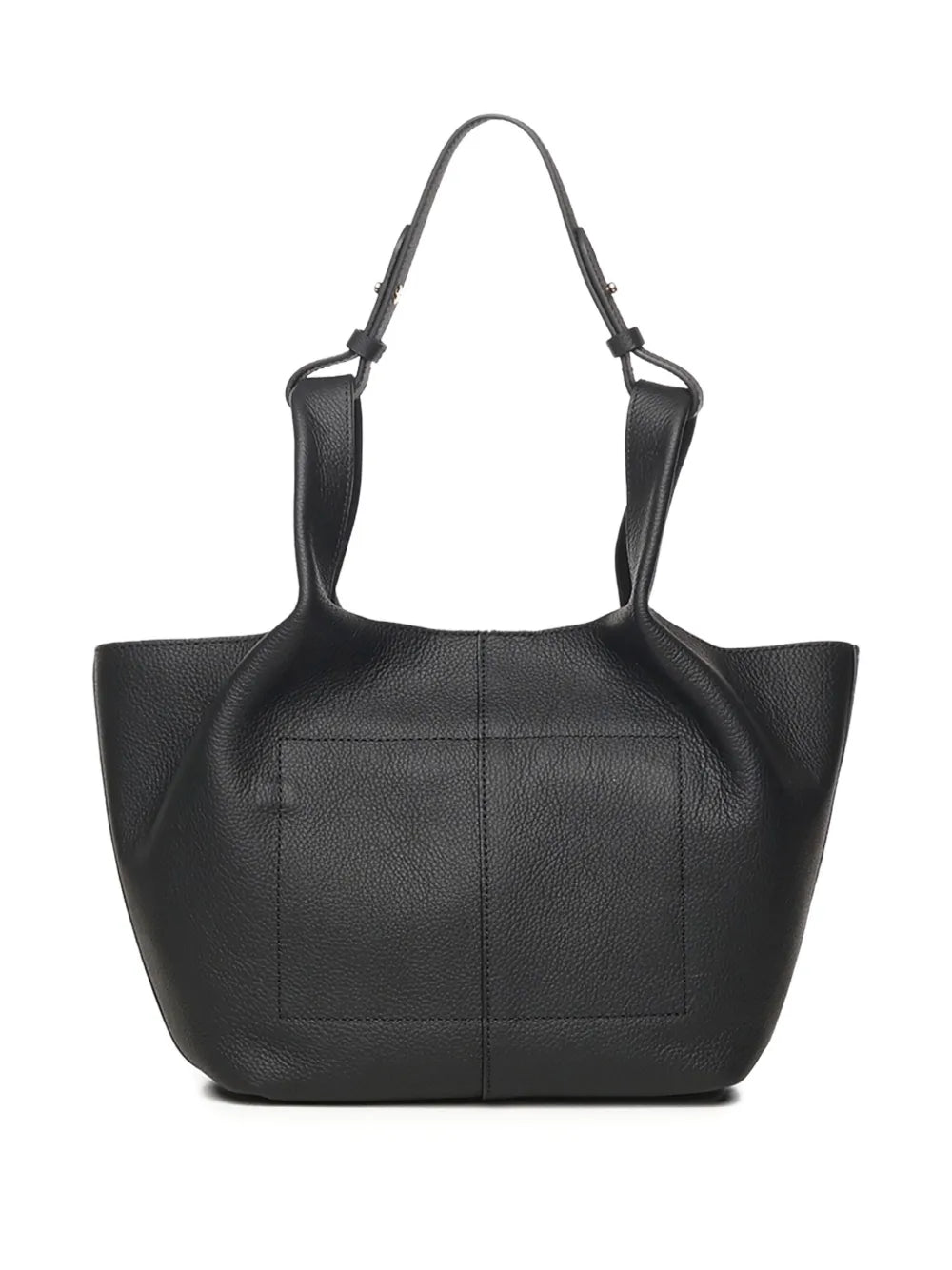 Coccinellegrained flap front shoulder bag