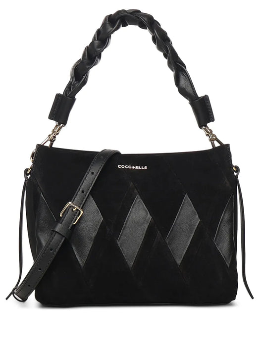 Coccinellebraided handle panelled tote bag