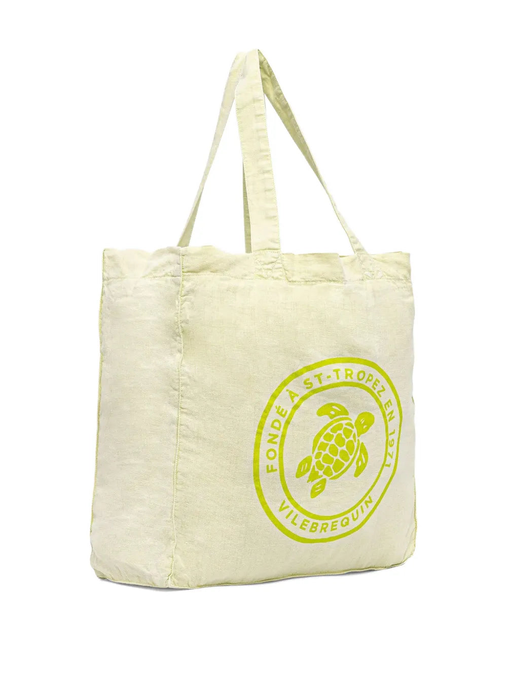 Vilebrequinturtle-print linen beach bag