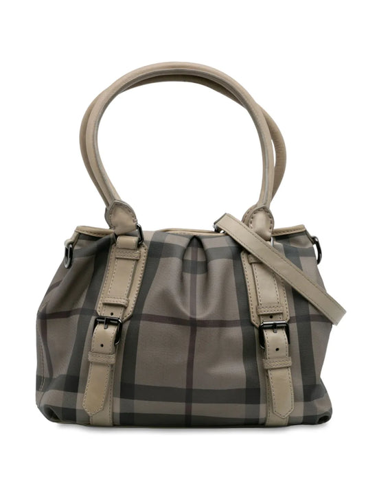 Pre-OwnedBurberry Pre-Owned2000-2017 Smoke Check Coated Canvas Northfield satchel