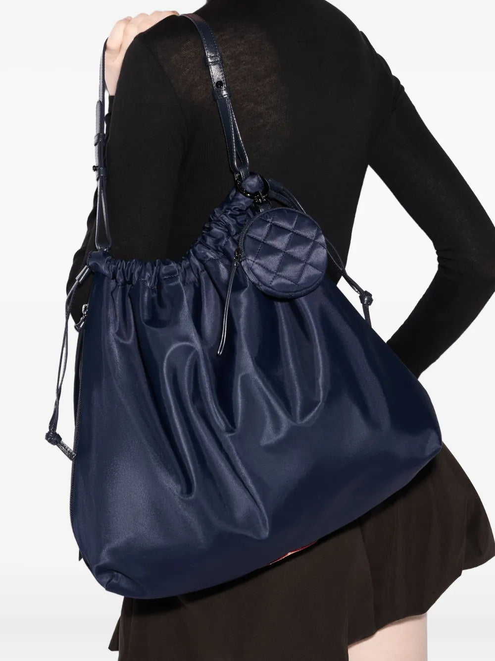 Mz Wallace Waverly drawstring quilted shoulder bag