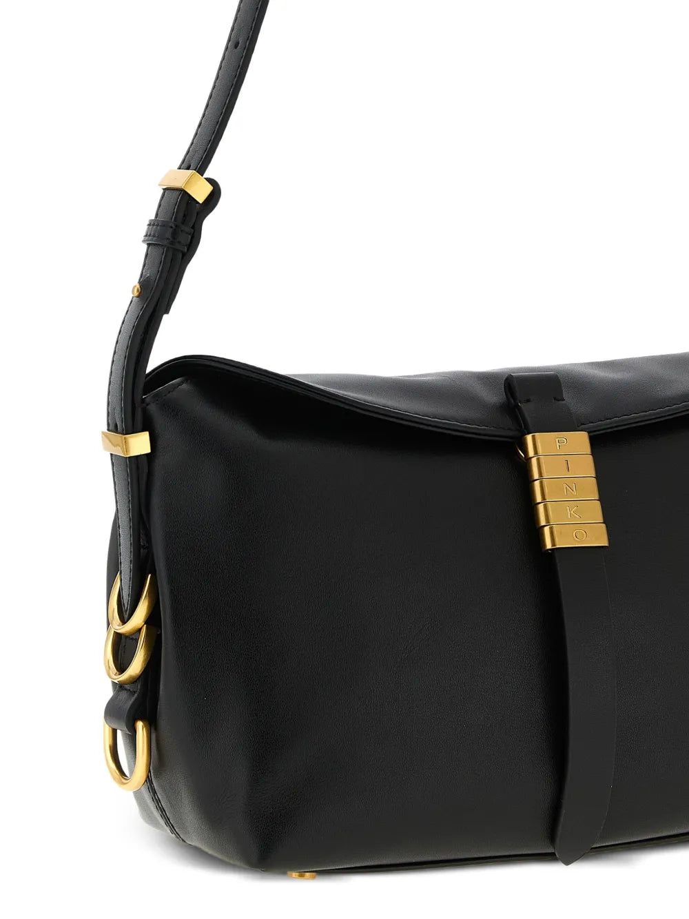 PINKOengraved-rings saddle shoulder bag