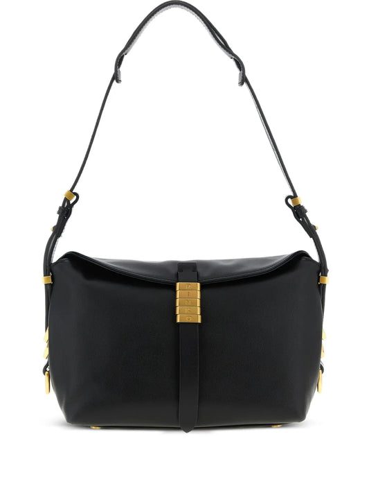PINKOengraved-rings saddle shoulder bag