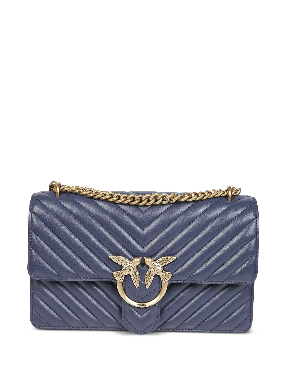 PINKOchevron-pattern chain-strap shoulder bag
