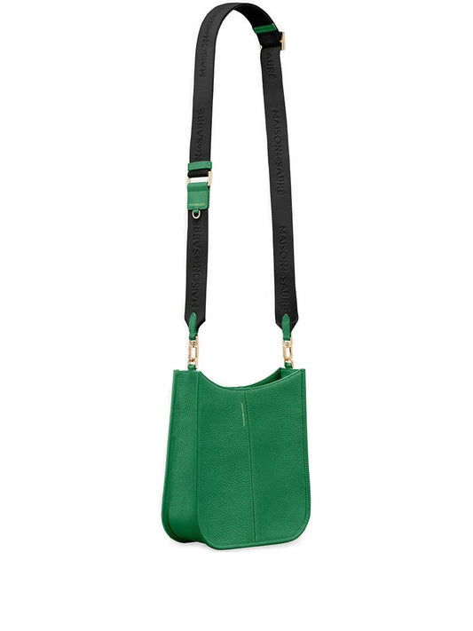 MAISON de SABReather jacquard strap saddle bag