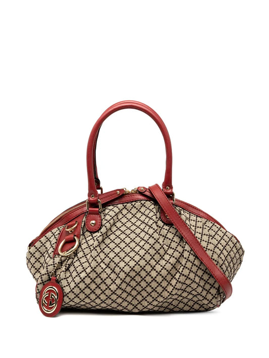 Pre-OwnedGucci Pre-Owned2000-2015 Diamante Canvas Sukey satchel