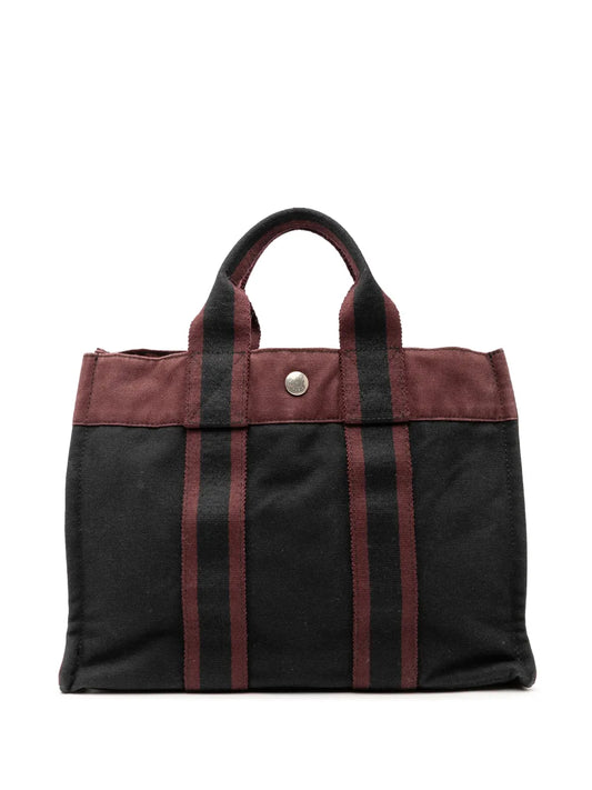 Pre-OwnedHermre-Owned20th Century Bicolor Canvas Fourre Tout PM tote bag