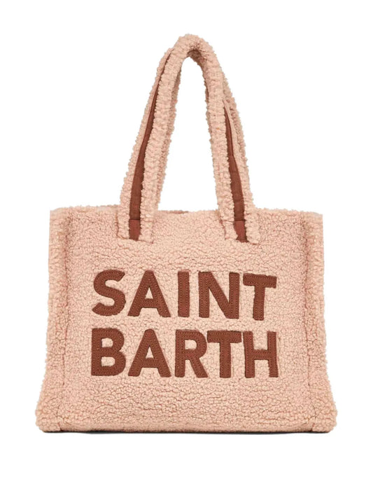 MC2 Saint Barthlogo-lettering teddy tote bag