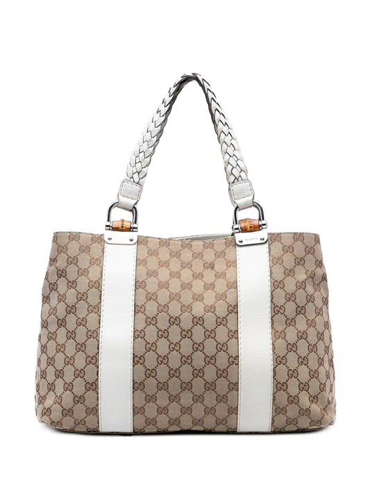 Pre-OwnedGucci Pre-Owned2000-2015 Medium GG Canvas Bamboo Libeccio tote bag