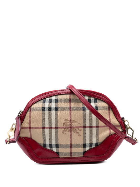 Pre-OwnedBurberry Pre-Owned2000-2017 Mini Haymarket Check Coated Canvas Orchard crossbody bag